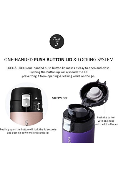 locknlock 500ml Feather Light Vacuum Tumbler in Ruby Red