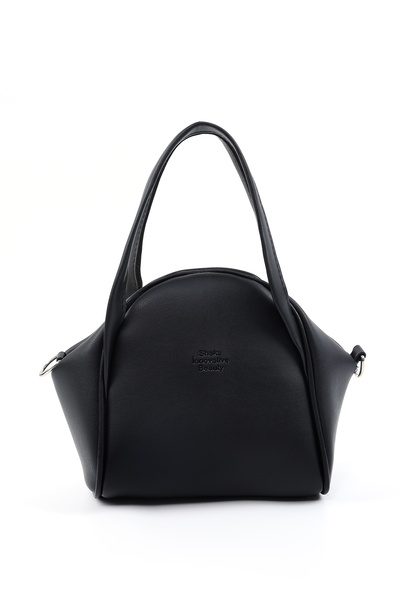 SHAKA Piele artificială neagră Shk132, compartiment unic cu fermoar, detaliu ...