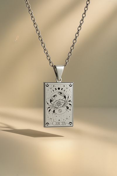 ArtinArt Cancer Tarot Necklace |   316L Anti-Tarnish Steel