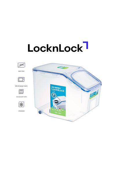 locknlock 12L Rice Case with Cup – Durable, BPA-Free Kitchen Storage with Enhanced Silicone Seal