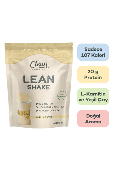 Clean Powders Lean Shake 600 Gr - Vanilya