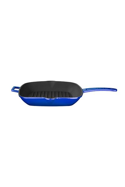 Lava Cast Square Grill Pan Cast Iron Solid Handle Size 26x26cm