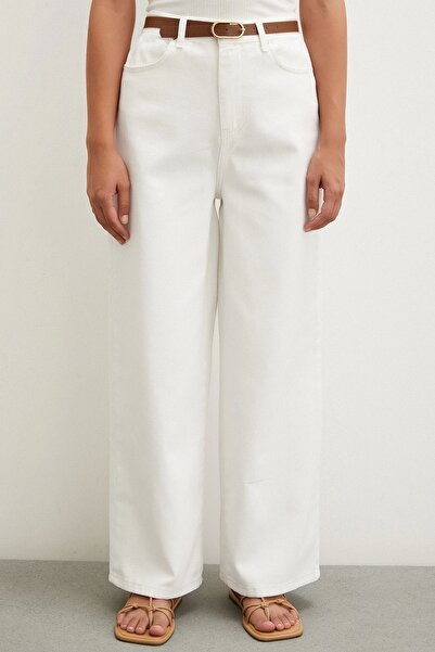 Never more Off-White Casual Jeans - Belted
