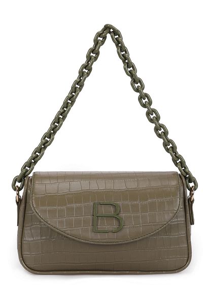 Lucky Bees Damen Hand- und Schultertasche mit Kettenriemen