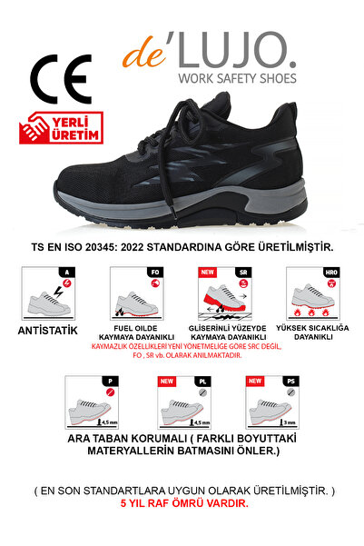 De'Lujo de LUJO. LUMINAR S1S İŞ AYAKKABISI FIBERGLASS BURUN KEVLAR ARA TABAN ...