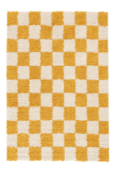 EUROBANO Dama Desenli Chess Kareli Kemik-hardal Salon Oturma Odası Yatak Odası Koridor Makine Halısı Yolluk