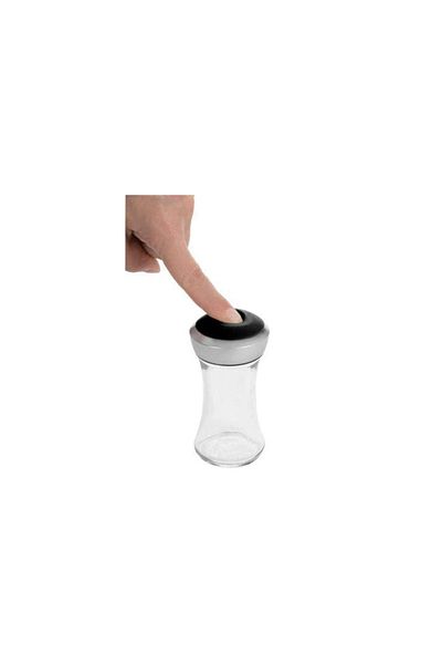 Paşabahçe Chef Salt and Pepper Shaker with Pop-Up Lid Black Cover