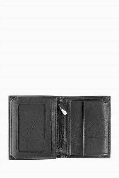 DAMY Men's Leather Wallet -RFIDProtection, Card Holder Function, Black