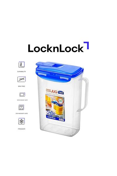 locknlock 2L Fridge Door Jug with Resealable Flip-Top