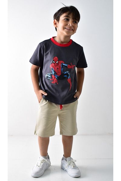 Banadamoda Boy's Printed T-shirt Shorts Set