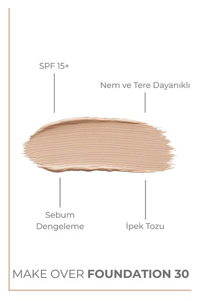 Sheida Maximum Concealer & Long Lasting Spf15 Liquid / Liquid Foundation - 40 ml - No:30