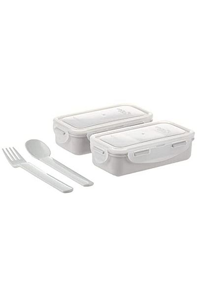 locknlock 3PC Insulated Lunch Bag Set - Black, Airtight and BPA-Free Containers with Water Bottle