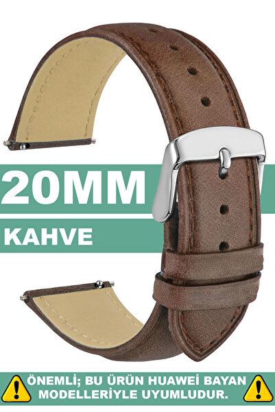 Trendburada Huawei Gt Gt2 Gt3 Elegant 42mm Samsung Galaxy Watch 4 5 5 Pro 6 20mm Deri Saat Kordon Kayış