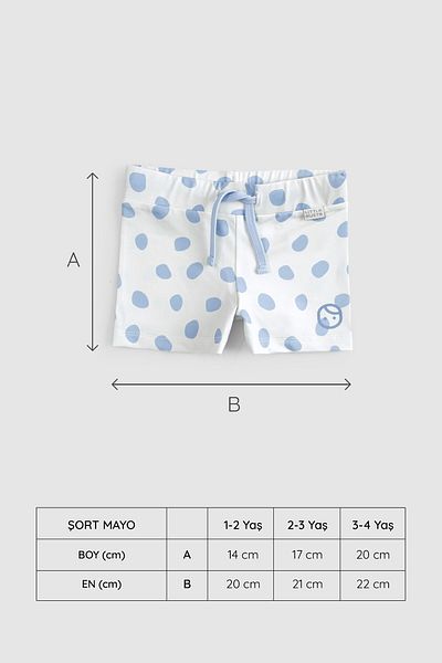 Little Gusto Blue Cosmos UV Protection Baby Shorts Swimsuit