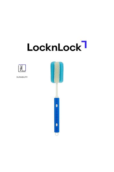 locknlock Water Bottle Cleaning Brush with Soft Foam Sponge Blue