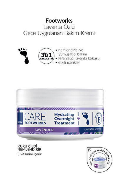 AVON Footworks Lavanta Özlü Gece Uygulanan Bakım Kremi 150ml