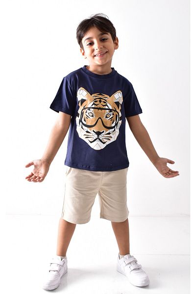 Banadamoda Boy's Printed T-shirt Shorts Set