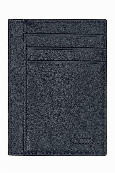 DAMY Γνήσιο Δερμάτινο Magic Card Holder 3101 - Navy Blue