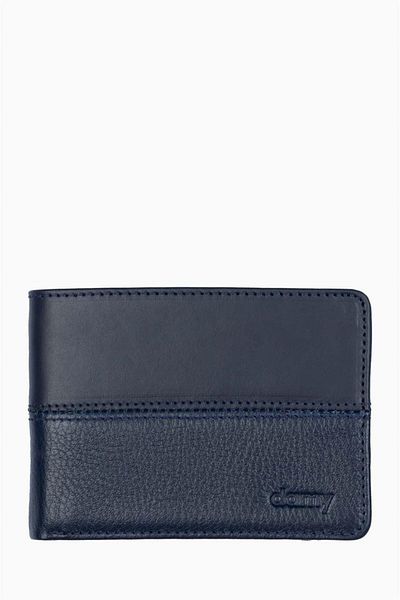 DAMY Genuine Leather Men's Wallet 315 - Navy Blue