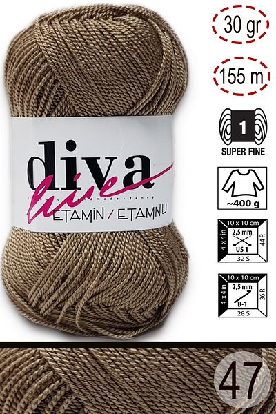 Diva İplik Etamin Business Orlon 47 Camel