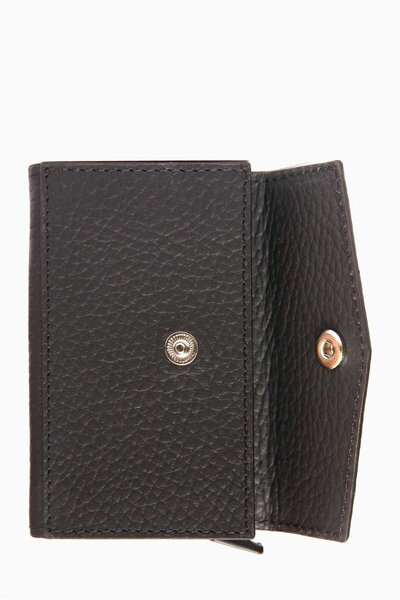 DAMY Genuine Leather Mechanical Card Holder 612 - Black