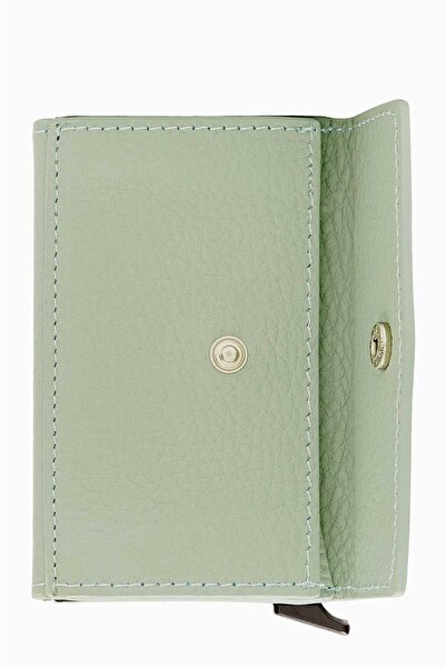 DAMY Genuine Leather Mechanical Card Holder 612 - Green