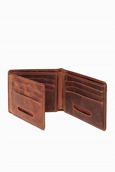 DAMY Мъжки портфейл от естествена кожа с RFID защита 390 - кафяв