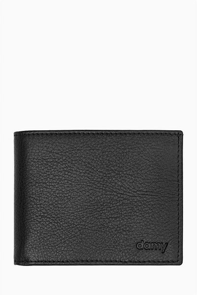 DAMY Genuine Leather Rfid Protected Men's Wallet 334 - Black