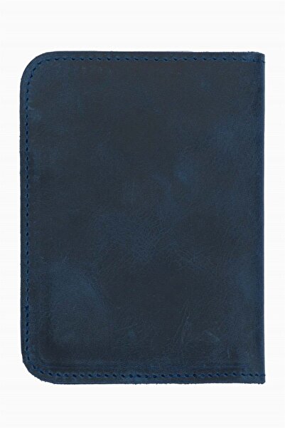 DAMY Genuine Leather Men's Card Holder 500Cr - Navy Blue