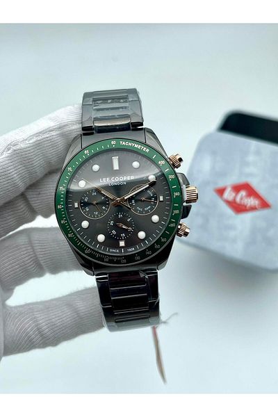 Lee Cooper New Season Men's Black Function Calendar Wristwatch and Bracelet Set