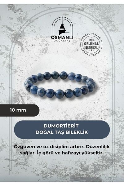 OSMANLI DOĞAL TAŞ سوار Dumortierit 10 ملم من الحجر الطبيعي