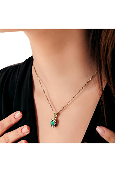 Atelier LEO Handmade Jewellery HARMONİ BAGET YEŞİL BAKIR EL YAPIMI KRİSTAL TA...
