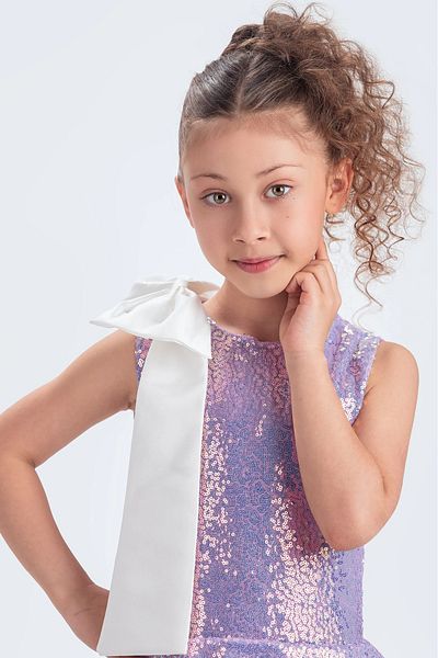 vestitino Elegant Dress with Skirt and Sequins 3 Layers
