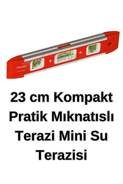 KL HOME 23cm Kompakt Pratik Mıknatıslı Terazi Mini Su Terazisi