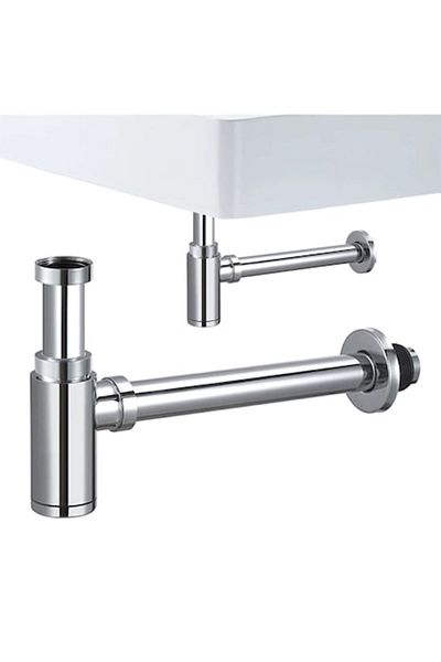 BiXXBi Premium Stainless Steel Sink Trap, Anti-odor, Removable Cover, Adjustable Height, Compatible