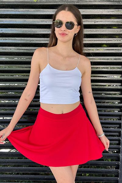 penyebizden Shorts Skirt-Red