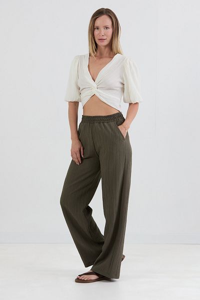Fulla Moda Crepe Fabric Palazzo Trousers