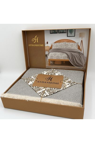 AYHANHOME Double Cotton Boxed Pique Set