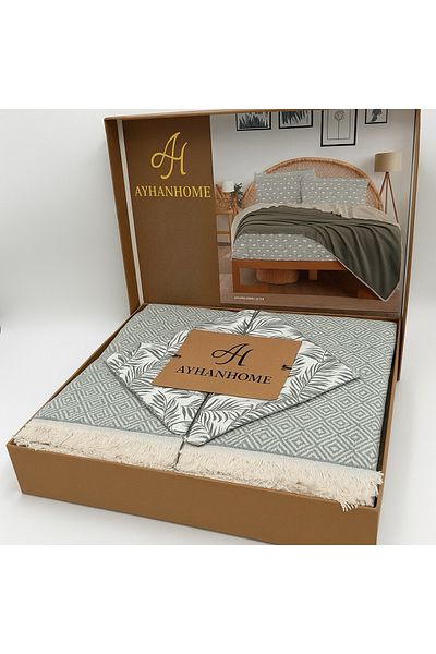 AYHANHOME Double Cotton Boxed Pique Set