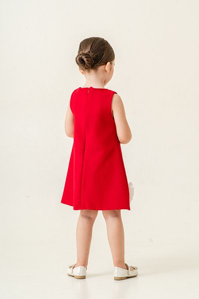 Eray Kids Girls' Summer Dress Evening Dress Rose Detailed Sleeveless Elegant 5-8 Years