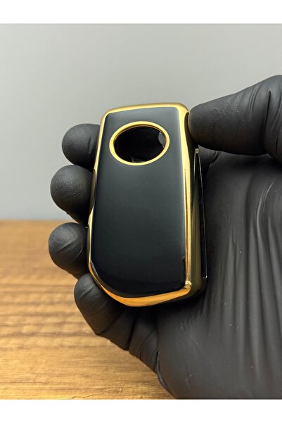 Mavi Keys Husă Nano pentru telecomandă cu cheie din silicon cu 3 butoane compatibilă cu Toyota Corolla Auris Yaris Verso, neagră