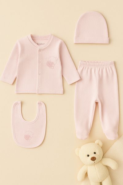 Bebitof Heart Bear 5-Piece Newborn Set