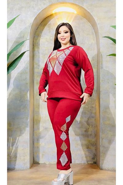 Kaptins Women's Tracksuit Set & Pajama Set Stone Detailed