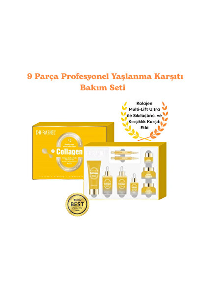 DR.RASHEL 9 Parça Profesyonel Yaşlanma Karşıtı Bakım Seti Kolajen & Multi-lif...