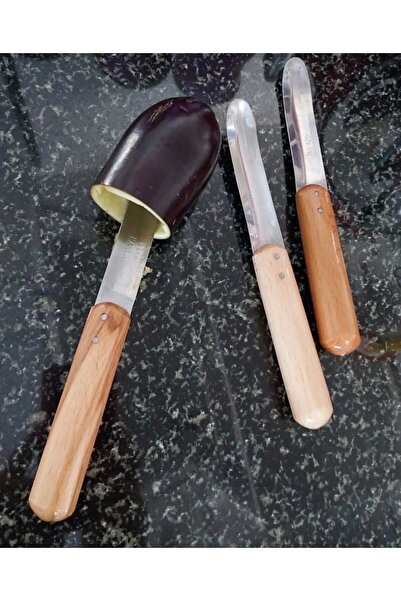 PAZAROLAY Yöresel Oyacak Sebze Eğik uçlu Oyma Bıçağı KABAK PATLICAN OYACAĞI