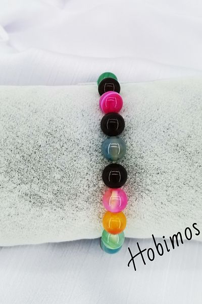 Hobimos Agate Natural Stone Bracelet - Agate - Chakra Stone - Stress Stone