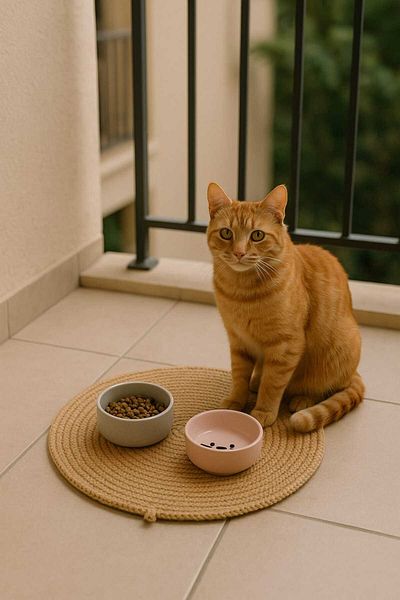 ÖRGÜM Cat Placemat Cat Food Mat 38X38 cm