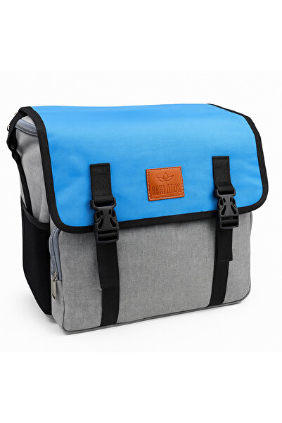 PERLOTUS Cold and Warm Insulated Thermal Thermos Food and Beverage Bag with Ice Battery Gift Gray