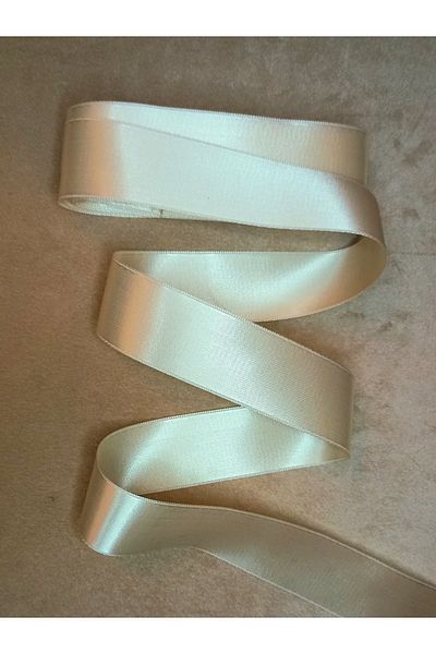 yörük tuhafiye 4 cm Cream Satin Ribbon 10 Meters a Ball Wide Satin, Seten Ribbon, Kurdale 4 cm Satin Ribbon