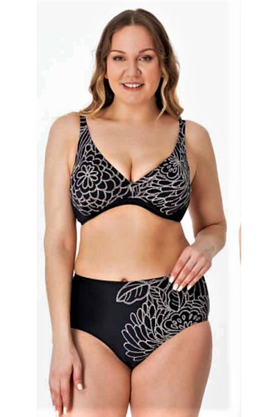 Sunsurf Μπικίνι με μαύρο σχέδιο Plus Size